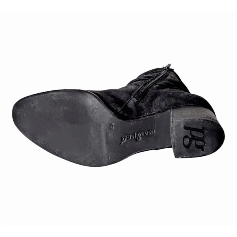 PAUL GREEN Brianna Black Slouch Bootie Size 5.5(US8)